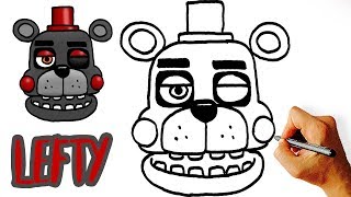 Very Easy How to Draw Lefty FNAF 6 [upl. by Arielle]