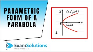 Parametric form of a Parabola  ExamSolutions [upl. by Enyallij]