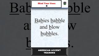 Mind Your Vees B  American accent Training english englishpronunciation learnenglish [upl. by Ahsienot]