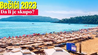 Bečići 2023  cene i ponuda u restoranima i kafićima ležaljke i suncobrani od 12e obilazak plaže [upl. by Laurin]