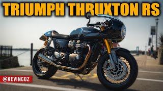 ENFIN UN VRAI CAFE RACER Triumph Thruxton RS 2022 Essai  TEST RIDE [upl. by Niwdog46]