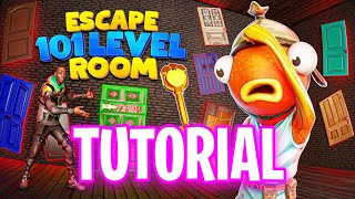 101 LEVEL ESCAPE ROOM FORTNITE How To Complete 101 Level Escape Room [upl. by Corrina]