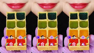 VERTICAL MUKBANG BEESWAX CANDY MUKBANG JEWEL CANDY ASMR EMOJI FOOD ASMR 🌼 [upl. by Tolmach]