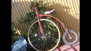 ROY COOPER CHILDS PENNY FARTHING BICYCLE BIKE FOR RESTORATION  COLLECT MK40 [upl. by Mountfort]