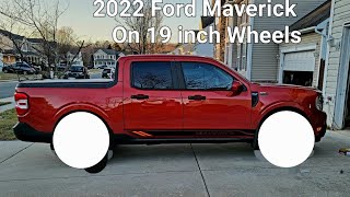 2022 Ford Maverick on 19quot Wheels [upl. by Airdnalahs742]