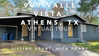 909 Valle Vista Athens TX Virtual Tour [upl. by Intruok]