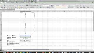 Microsoft Excel How to count Male and Female MaleFemale ratios including rounding [upl. by Elia148]