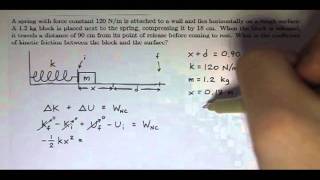 Conservation of Energy  Problem 1 [upl. by Ynattib]