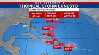 Tormenta tropical Ernesto se forma en el Atlántico mientras se dirige hacia el Caribe [upl. by Haywood]