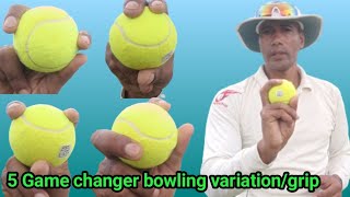 Tennis ball में ये 5 variation सीख गए तो game changer बन जाओगे  Bowling tips [upl. by Dnomaj]