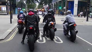 SUPERBIKES in London 2024YamahaHondaKawasakiDucati [upl. by Arias]