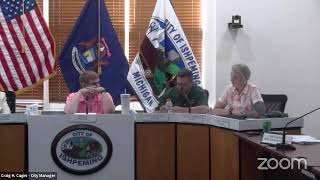 City of Ishpeming Regular Council Meeting  July 12 2023 600 PM [upl. by Jenelle666]