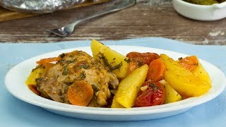 Pollo con verdure al forno una cena troppo deliziosa  SaporitoTV [upl. by Aihn908]