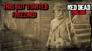 Read Dead Online  This Player Starts FREEZING After He Realized He Stood No Chance [upl. by Nomzed]