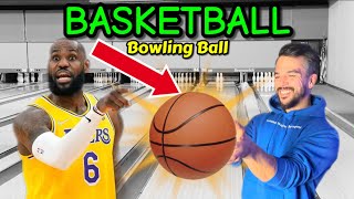 220 Average Bowler bowls with undrilled BASKETBALL [upl. by Biebel]