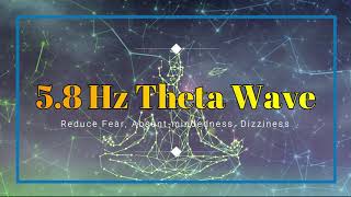 58 Hz Theta Wave  Reduce Fear Dizziness  15 Min Isochronic Binaural Beats Healing Frequency [upl. by Gerta480]