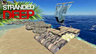 STRANDED DEEP 04  CONSTRUINDO MINHA JANGADA [upl. by Acey]