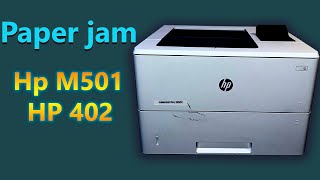 How to fix paper jam problem hp Laserjet M501 printer  Paper jam in cartridge area [upl. by Jaella]