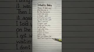 INDUSTRY BABY Lyrics Song by Lil Nas X industrybabylyrics lilnasx [upl. by Esiuqcaj]