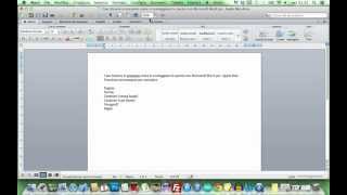 Tutorial Conteggio Parole in Microsoft Word per Mac 2011Word Count in Microsoft Word for Mac 2011 [upl. by Asetal]