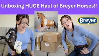 Unboxing a HUGE HAUL of Breyer Horses [upl. by Towne421]