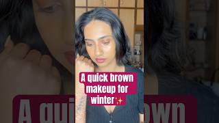 Brown makeup for winter wintermakeup brownmakeuplook monochromaticmakeup explore explorepage [upl. by Fabio]