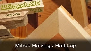 Mitred Halving Joint aka Mitred Half Lap Lapped Mitre Joint [upl. by Eelessej707]