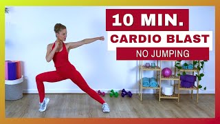 10 Min Cardio Blast  No Equipment  No Jumping  All Standing Workout [upl. by Arrakat109]