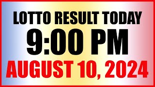 Lotto Result Today 9pm Draw August 10 2024 Swertres Ez2 Pcso [upl. by Birkett206]