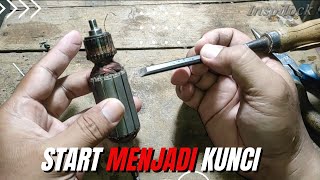 Cara mencari start gulung ulang pada armature gerinda Modern M2360 dengan mudah inspilock [upl. by Aryt]