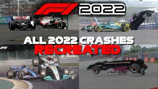 F1 2022 GAME RECREATING ALL CRASHES FROM THE 2022 SEASON [upl. by Daughtry862]