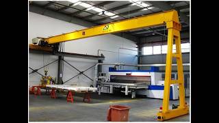 Semi Gantry Crane Overview Custom Singl Leg Gantry Crane for Indoor amp Outdoor Use [upl. by Mook]