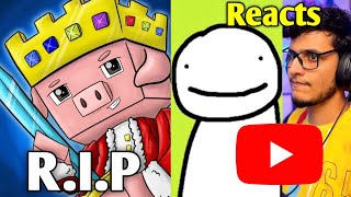 RIP TECHNOBLADE  YouTube Dream Triggered Insaan CritiKal amp YouTubers React  shorts [upl. by Airdnna]