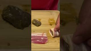 How To BACON WRAP Venison For The GRILL shorts bbq [upl. by Lohner]