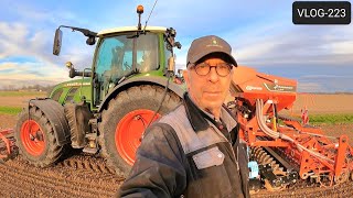 FARMVLOG 223 gerst zaaien met Fendt 516 voorbereiding voorjaar [upl. by Monteria]