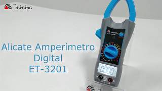 Alicate Amperímetro ET3201  CAT IV True RMS Função NCV Lanterna e Iluminação de display [upl. by Etselec]