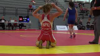 2017 Canada Cup WW53kg Jade Papke Guelph vs Jessica Bershansky Lakehead [upl. by Allehc]