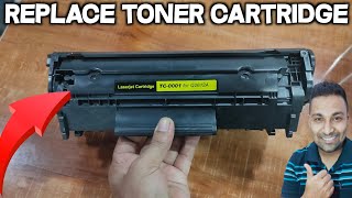 change toner cartridge hp laserjet 1020 plus  how to change cartridge in hp printer  Spd Techub [upl. by Eniroc]