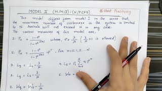 Model 2 MM1 NFCFS  Queueing Theory in Operation Research  Formula Numerical Solution [upl. by Oiliruam133]