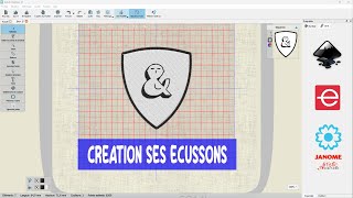 Comment Créer Ses Ecussons soit même  avec inkscape et Exubérance ou Artistic Digitizer Junior [upl. by Ludba]