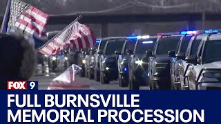 Burnsville first responders memorial service procession [upl. by Mikihisa487]