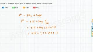 The pKa of an amino acid is 915 At what pH amino acid is 5 [upl. by Katrine]