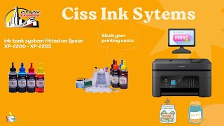 Ciss continuous ink system install for Epson XP2200 XP2205 Printer [upl. by Rehportsirhc]