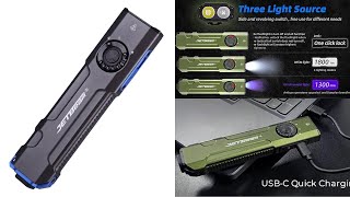 Jetbeam E26 Kunai 2000 lumen rechargeable flat EDC flashlight [upl. by Edualc]