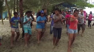 Papua Dance In Hamadi Beach [upl. by Luapleahcim]