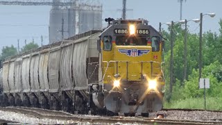 UP Fifth Street three WBs and Job 41 Clinton IA June 20 2024 [upl. by Htir]