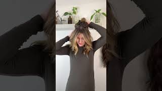 How I put on my halo hair extensions in 20 seconds [upl. by Zenda]