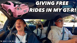 Surprising Strangers with FREE GTR Rides on the Las Vegas Strip [upl. by Fonville]