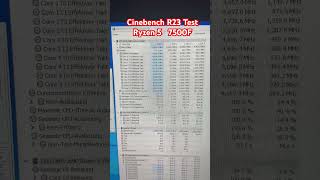 Cinebench R23 Test Ryzen 5 7500F 612 Threads [upl. by Eehsar]