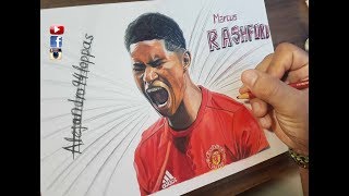 MARCUS RASHFORD Speed Drawing [upl. by Tracy]